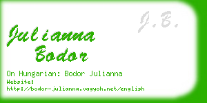 julianna bodor business card